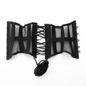 TRUE CORSET Playgirl Isabella Black Mesh 24 Steel Bone Waist Trainer Corset